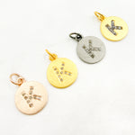 Load image into Gallery viewer, DC056. Diamond Sterling Silver Letter "K" Round Charm