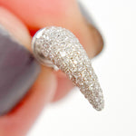 Load image into Gallery viewer, 14k White Gold Diamond Horn Studs Earrings