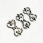 Load image into Gallery viewer, DC187. Diamond & Sterling Silver Bow Connector
