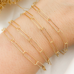 Load image into Gallery viewer, Y79GP. Gold Plated 925 Sterling Silver Paperclip Chain