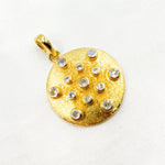 Load image into Gallery viewer, DSP073. Sterling Silver Round Pendant with Gemstone
