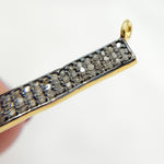 Load image into Gallery viewer, DC221. Diamond Sterling Silver Rectangle Pendant