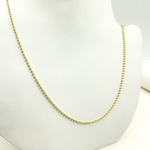 Load image into Gallery viewer, 14k Solid Yellow Gold Bead Chain
