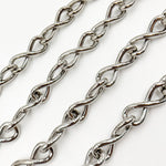 Load image into Gallery viewer, Oxidized Sterling Silver Hollow Infinite Link Chain