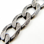 Load image into Gallery viewer, Silver Oxidized Flat Curb Chain