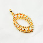 Load image into Gallery viewer, DSP041. Diamond Silver Gemstone Leaf Pendant