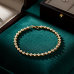 Load image into Gallery viewer, BR403957. 14k Solid Gold Diamond and Diamond Fancy Flower Bracelet
