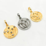 Load image into Gallery viewer, Diamond Sterling Silver Round Pendant