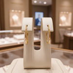 Load image into Gallery viewer, GER168. 14K Solid Gold Hollow Hoop Earrings