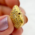 Load image into Gallery viewer, DC847. Diamond & Sterling Silver Square Bead