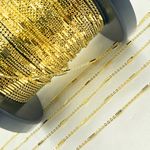 Load image into Gallery viewer, 14K Solid Yellow Gold Cable Bars Chain