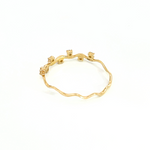 Load image into Gallery viewer, 14k Solid Yellow Gold Diamond Waves Ring