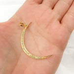 Load image into Gallery viewer, DP496. Diamond Sterling Silver Moon Pendant