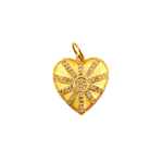 Load image into Gallery viewer, 14K Solid Gold Heart Pendant with Diamonds. GDP127