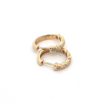 Load image into Gallery viewer, EHG56717. 14k Solid Yellow Gold Diamond Hoops