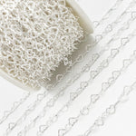 Load image into Gallery viewer, Silver Open Textured Heart Chain