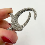Load image into Gallery viewer, Diamond Sterling Silver Oval Trigger Clasp