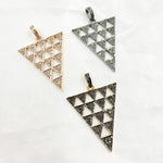 Load image into Gallery viewer, DP521. Diamond Sterling Silver Triangle Pendant