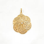 Load image into Gallery viewer, DP255. Diamond Sterling Silver Flower Pendant with Gemstone