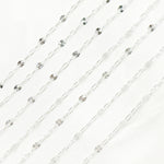 Load image into Gallery viewer, V227SS. Sterling Silver Paperclip and Diamond Cut Marina Link Chain