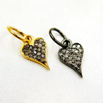 Load image into Gallery viewer, Diamond Sterling Silver Heart Charm