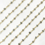 Load image into Gallery viewer, Labradorite Gold Plated Wire Chain. LAB101