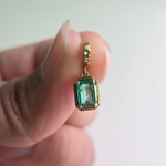 Load image into Gallery viewer, CMZ00366EM6X4. 14K Solid Gold Rectangular-Shaped Emerald Charm