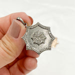 Load image into Gallery viewer, DP136. Diamond Sterling Silver Fancy Shape Pendant