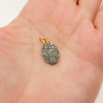 Load image into Gallery viewer, DC924. Diamond Sterling Silver Oval Charm