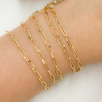 Load image into Gallery viewer, Gold Plated 925 Sterling Silver Short & Long Oval Link Chain