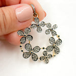 Load image into Gallery viewer, DP393. Diamond Sterling Silver Flower Pendant with Gemstone