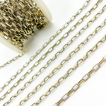 Load image into Gallery viewer, Rhodium and Gold Plated Paperclip Chain
