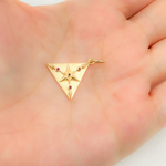Load image into Gallery viewer, GDP541. 14K Solid Gold Diamond Triangle Charm