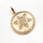 Load image into Gallery viewer, DP220. Diamond Sterling Silver Round Star Pendant
