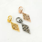 Load image into Gallery viewer, DC300. Diamond Sterling Silver Rhombus Shape Charm