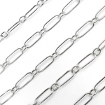 Load image into Gallery viewer, Sterling Silver Oxidized Smooth Oval Link & Round Links Chains