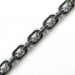 Load image into Gallery viewer, Z38OX. Oxidized Sterling Silver Thick Box Link Chain