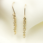 Load image into Gallery viewer, EFB52037BS. 14K Solid Gold and Diamonds Threader Earrings