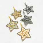 Load image into Gallery viewer, DSP030. Diamond Silver Star Gemstone Pendant