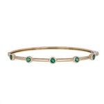 Load image into Gallery viewer, Solid Yellow Gold and Emerald Bangle