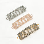 Load image into Gallery viewer, DC593. Diamond & Sterling Silver Rectangle Faith Connector