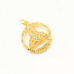 Load image into Gallery viewer, Diamond Silver Round Celtic Trinity Knot Pendant with Gemstone
