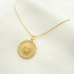 Load image into Gallery viewer, GDP216. 14K Solid Gold Diamond Star Circle Charm