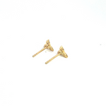 Load image into Gallery viewer, GDT01.14k Solid Yellow Gold Diamond Flower Studs