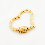 Load image into Gallery viewer, DC716. Diamond & Sterling Silver Heart Carabiner Clasp