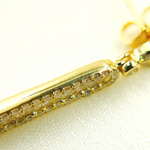 Load image into Gallery viewer, 14K Solid Gold & Diamonds Dangle Earrings