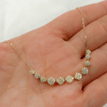 Load image into Gallery viewer, NK401360. 14K Solid Gold Diamond Squares Necklace