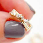 Load image into Gallery viewer, Gold Fancy Diamond Hoops