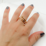 Load image into Gallery viewer, 14K Solid Yellow Gold Diamond Sprial Ring.