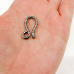 Load image into Gallery viewer, Black Rhodium Sterling Silver Hook Clasps